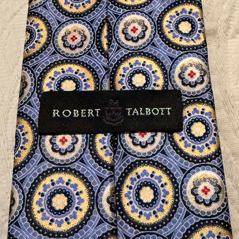 Robert Talbott - Blue and Gold Medallion Tie